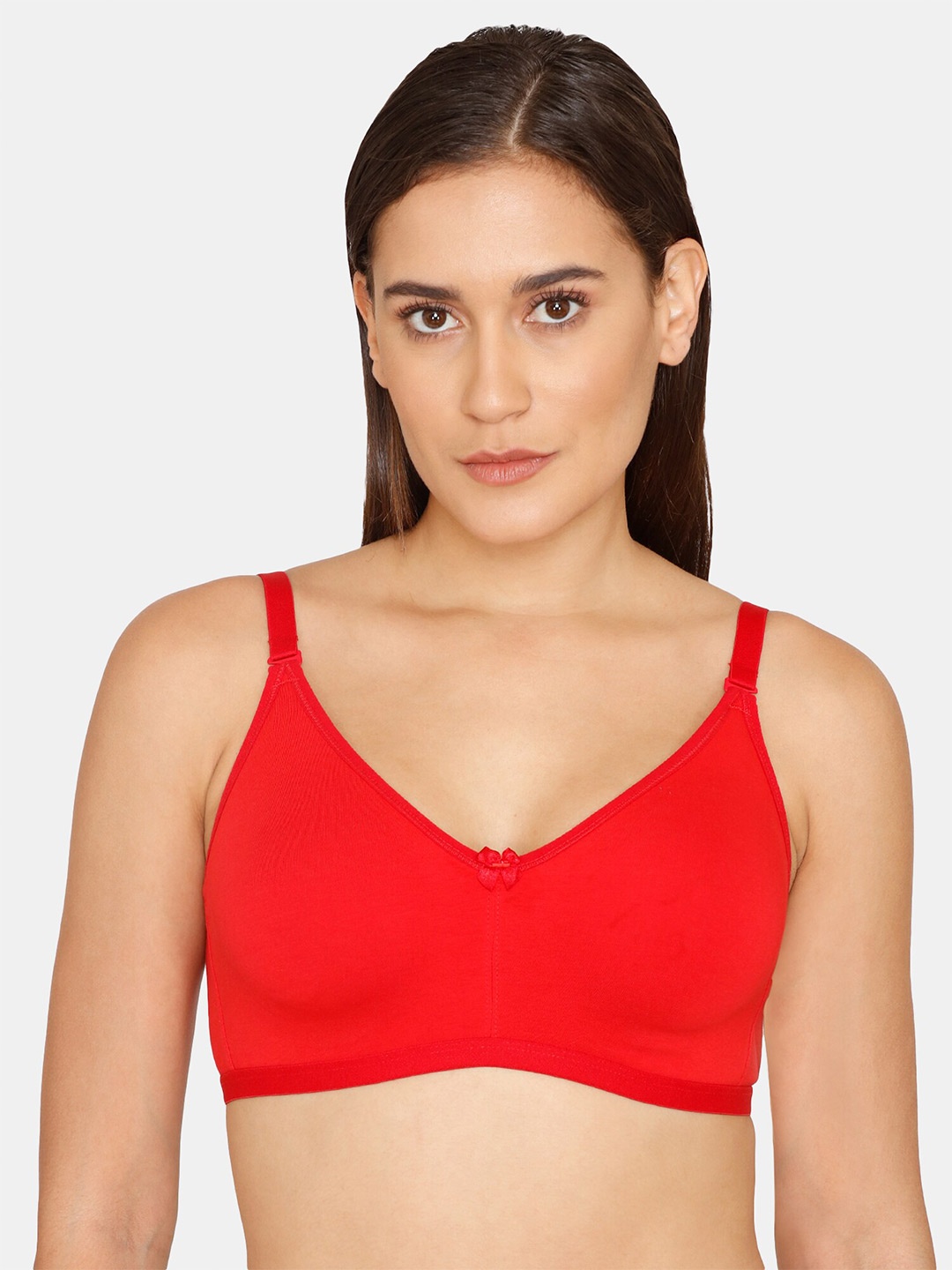 

Zivame Seamless Non-Padded Non-Wired T-shirt Bra With All Day Comfort, Red