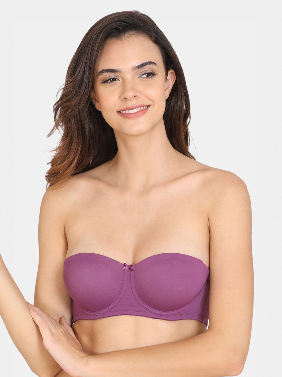 

Zivame Underwired Seamless Lightly Padded T-shirt Bra With All Day Comfort, Purple