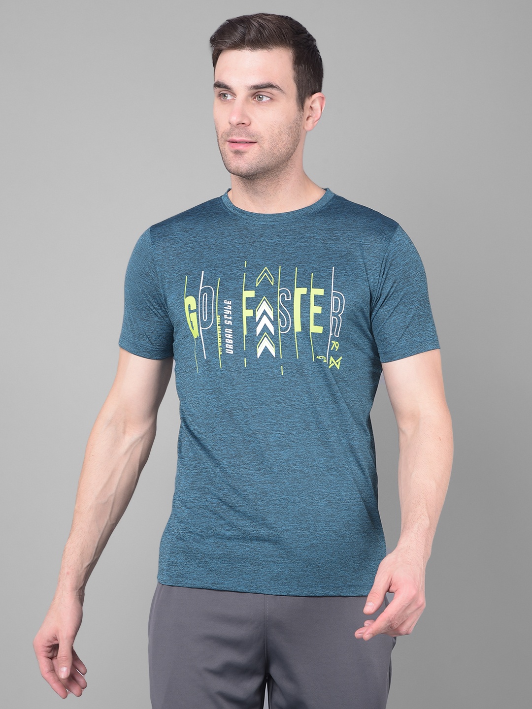 

Force NXT Men Anti Viral Anti Odour Cool Round Neck Sports Printed T-Shirt, Blue