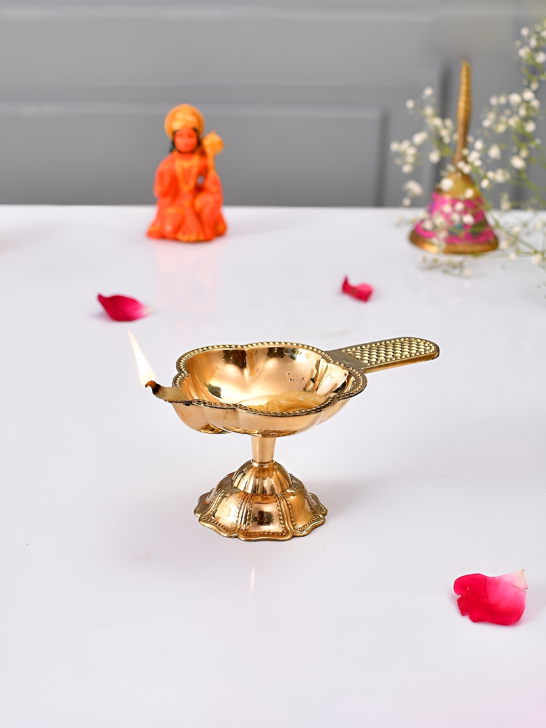 

CraftVatika Gold-Toned Brass Diya