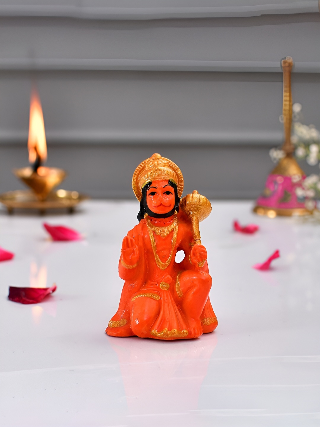 

CraftVatika Orange Small Religious Hanuman Ji Idol Showpiece