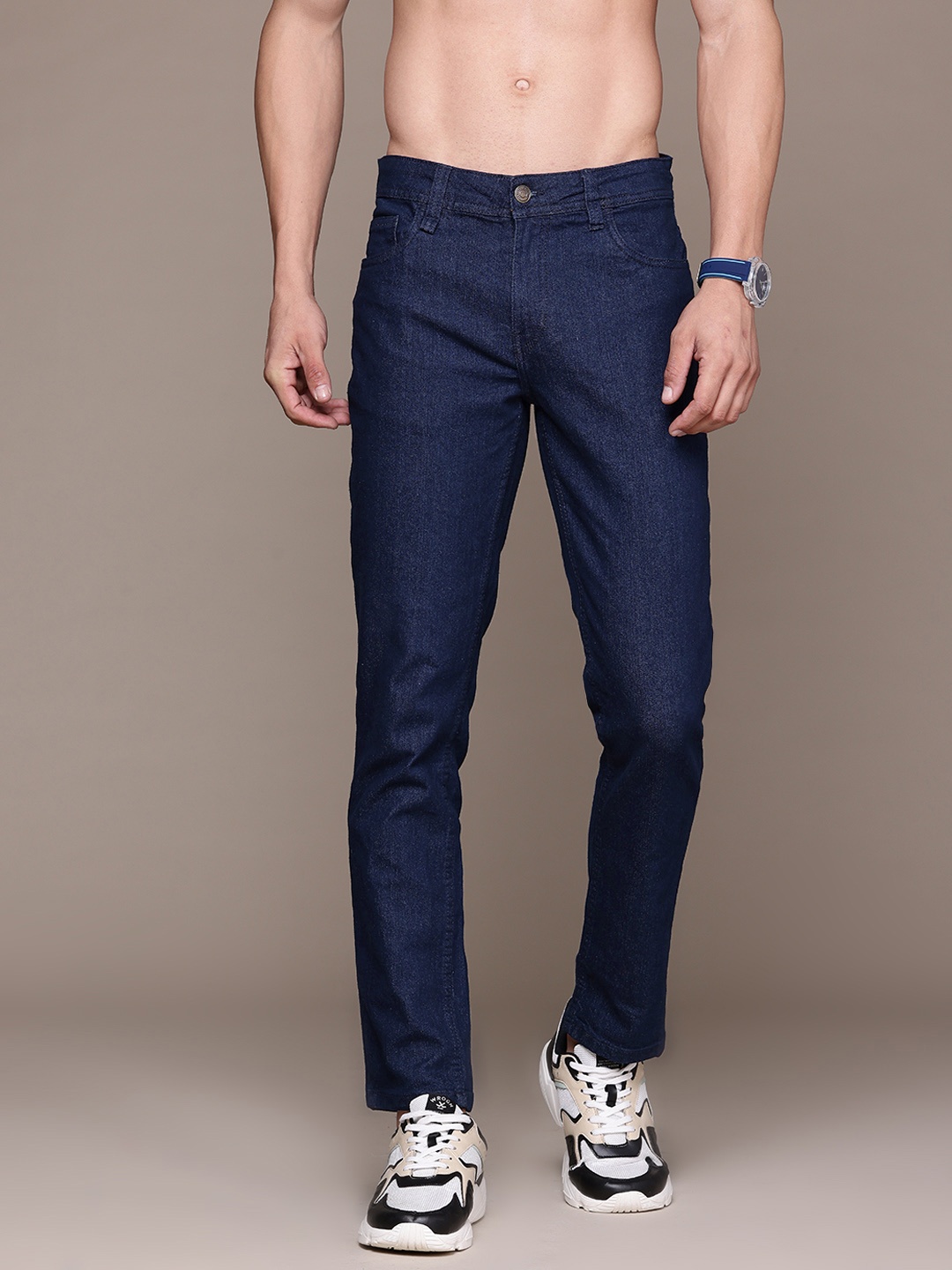 

The Roadster Lifestyle Co. Men Slim Fit Stretchable Jeans, Navy blue