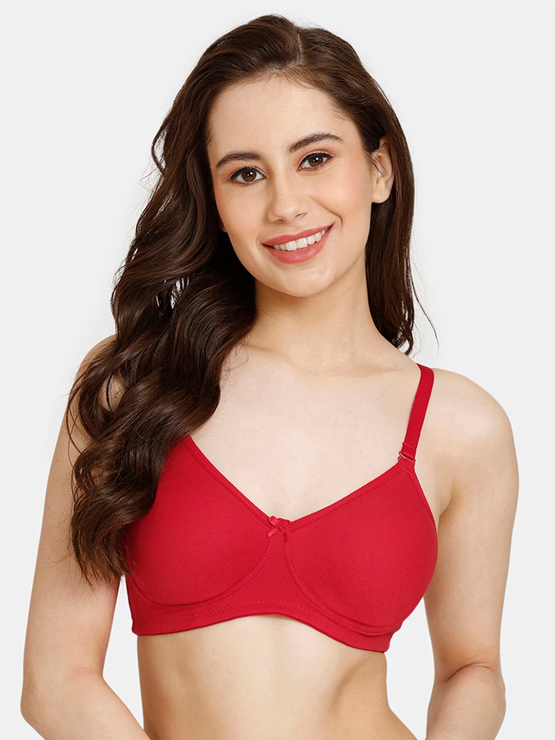 

Rosaline by Zivame Medium Coverage Non Padded Everyday Bra With All Day Comfort, Red