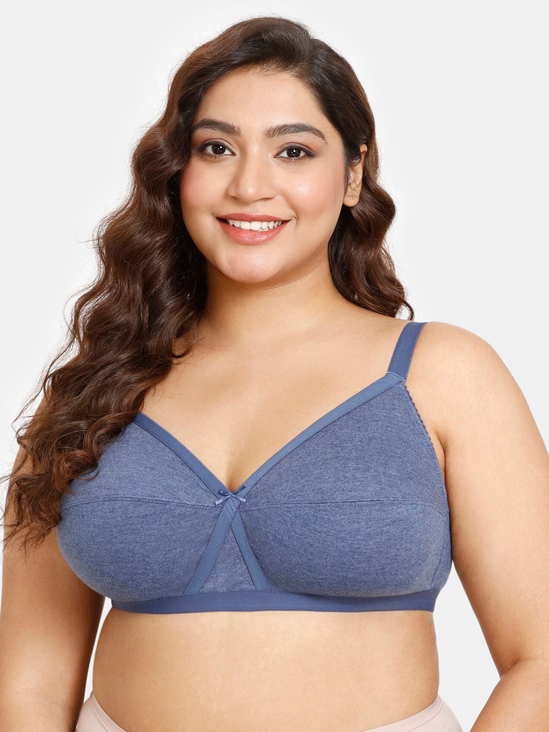 

Rosaline by Zivame Medium Coverage Non Padded Everyday Bra With All Day Comfort, Blue
