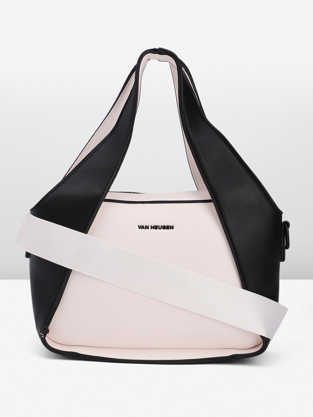 

Van Heusen Women Colourblocked Handheld Bag, White