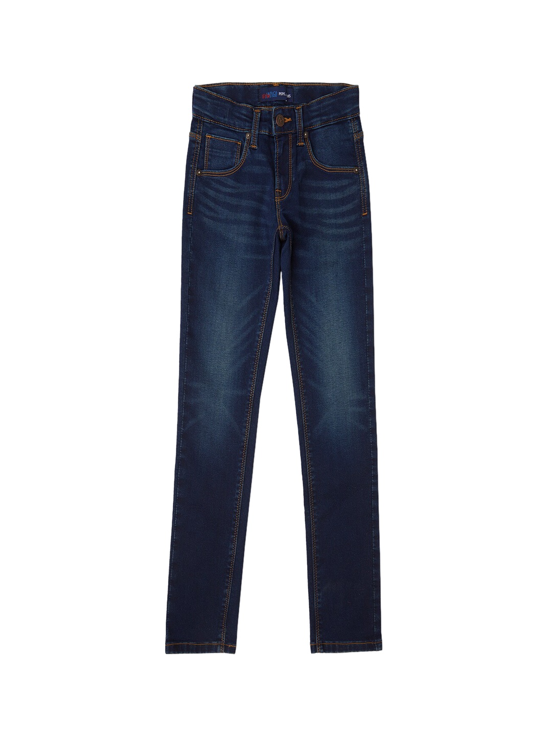 

Pepe Jeans Boys Slim Fit Clean Look Heavy Fade Stretchable Jeans, Blue