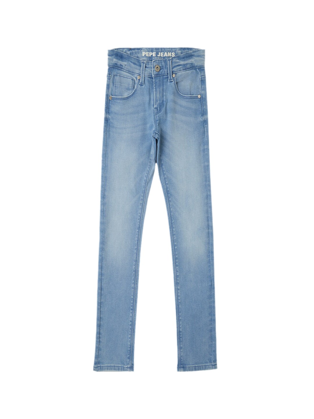 

Pepe Jeans Boys Slim Fit Clean Look Heavy Fade Stretchable Jeans, Blue