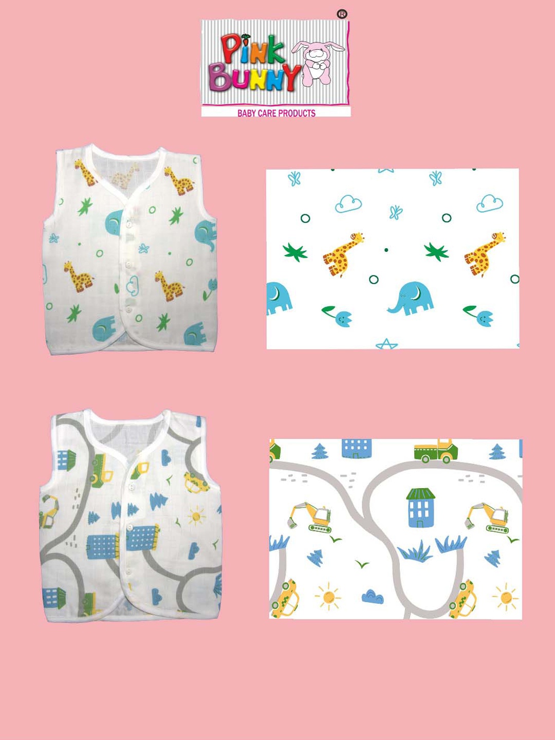 

PINKBUNNY Infants Pack Of 5 Organic Cotton Jhablas, White
