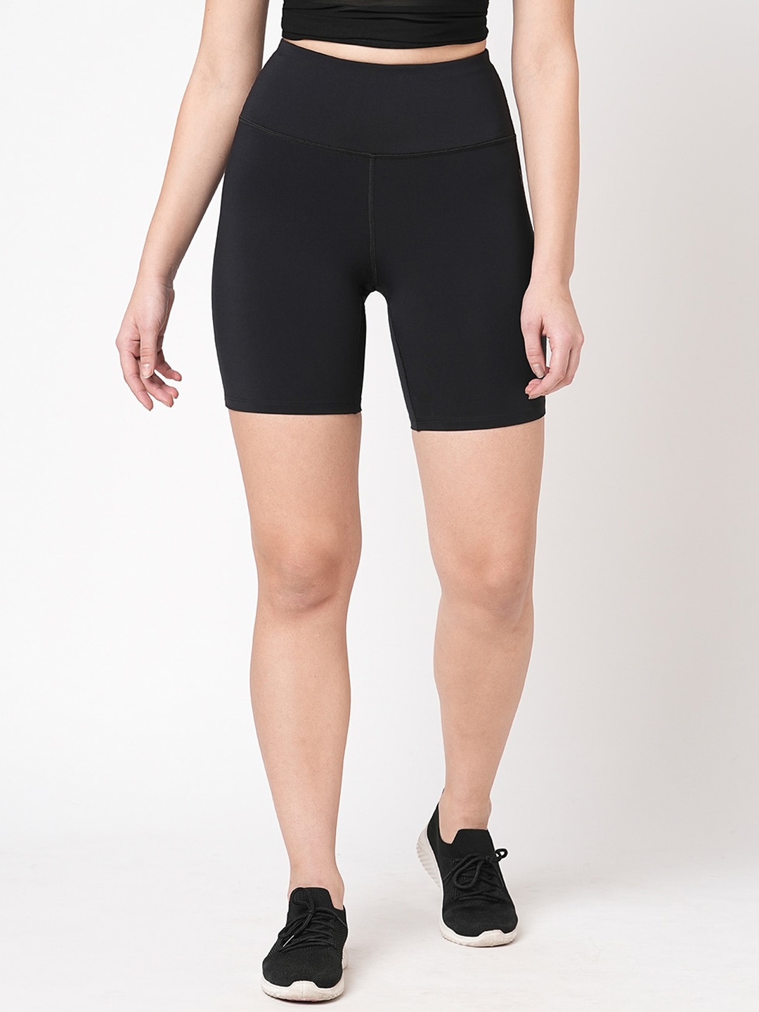

BODD ACTIVE Women High Rise Biker Shorts, Black