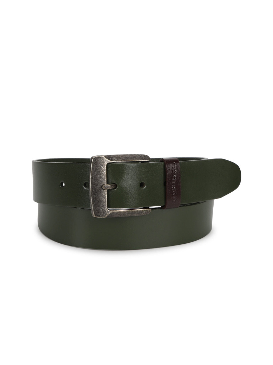 

Levis Men Slim Leather Belt, Green