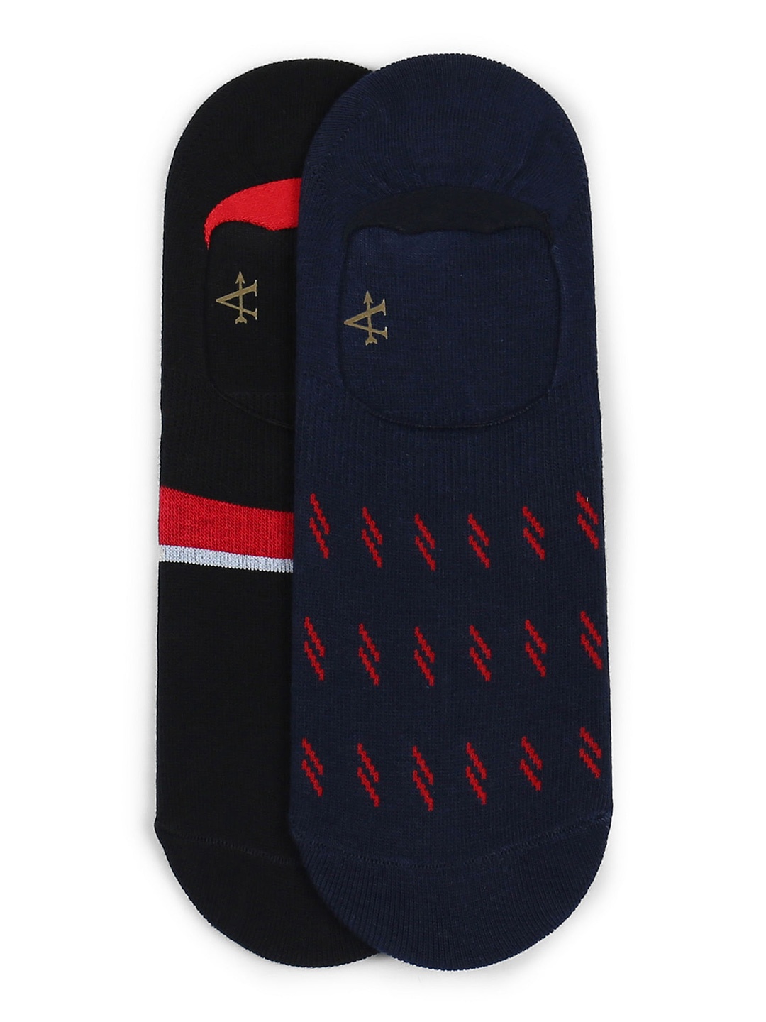 

Arrow Pack Of 2 Cotton Patterned Shoe Liners Socks, Navy blue