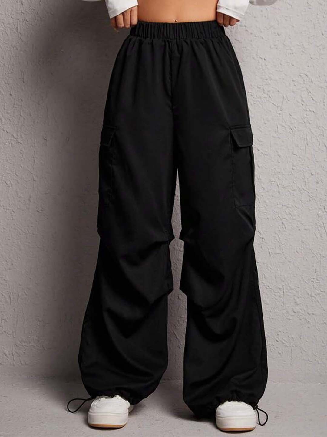 

TABADTOD Women Relaxed Loose Fit Trousers, Black