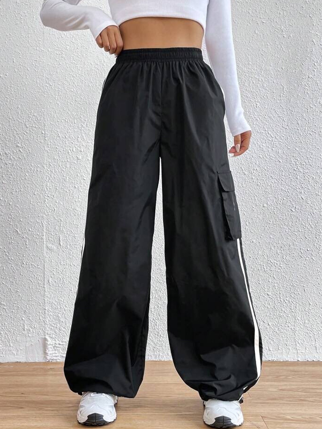 

TABADTOD Women Relaxed Loose Fit Trousers, Black