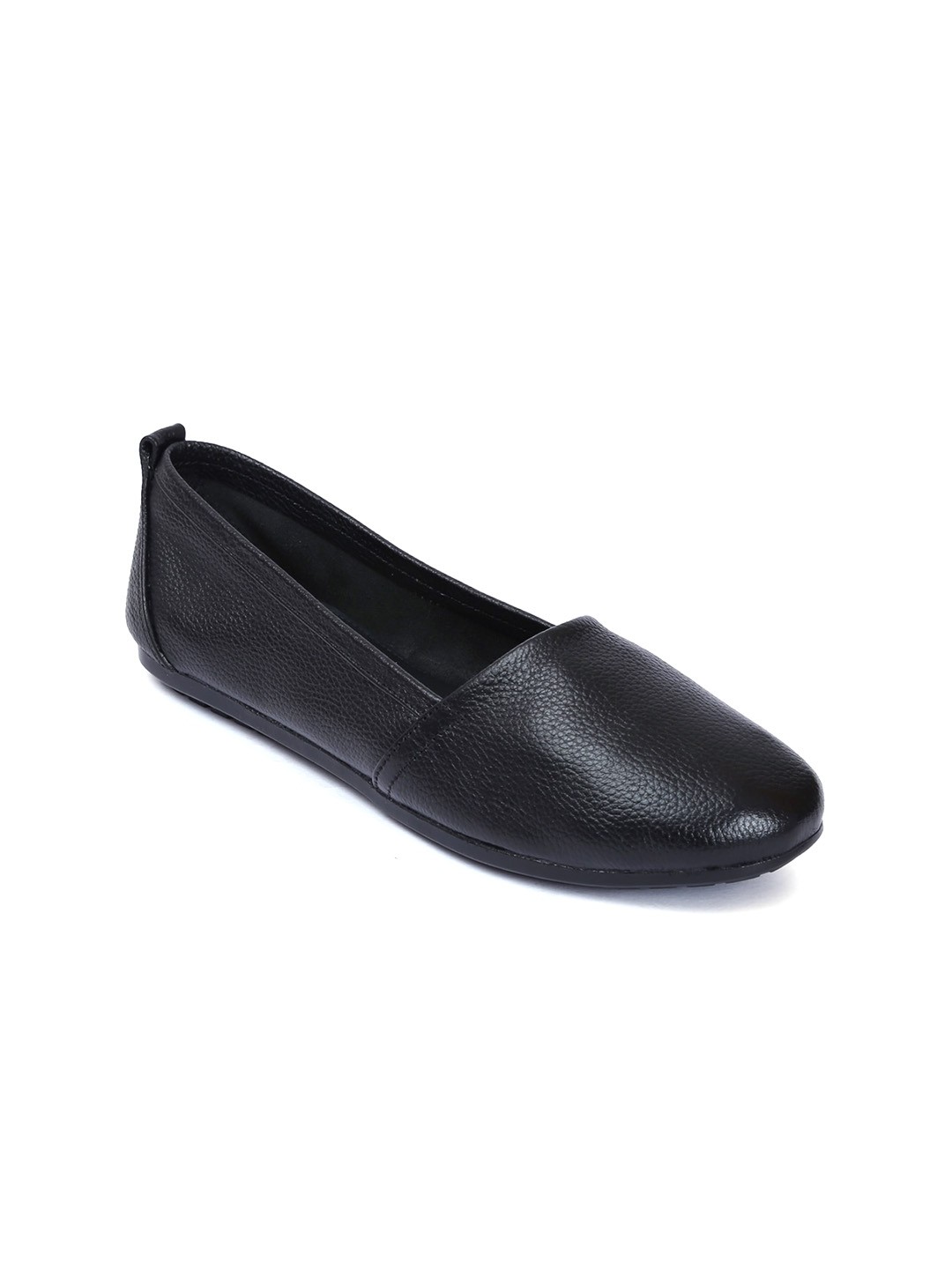 

Zoom Shoes Women Textured Lightweight Comfort Insole Leather Loafers, Black
