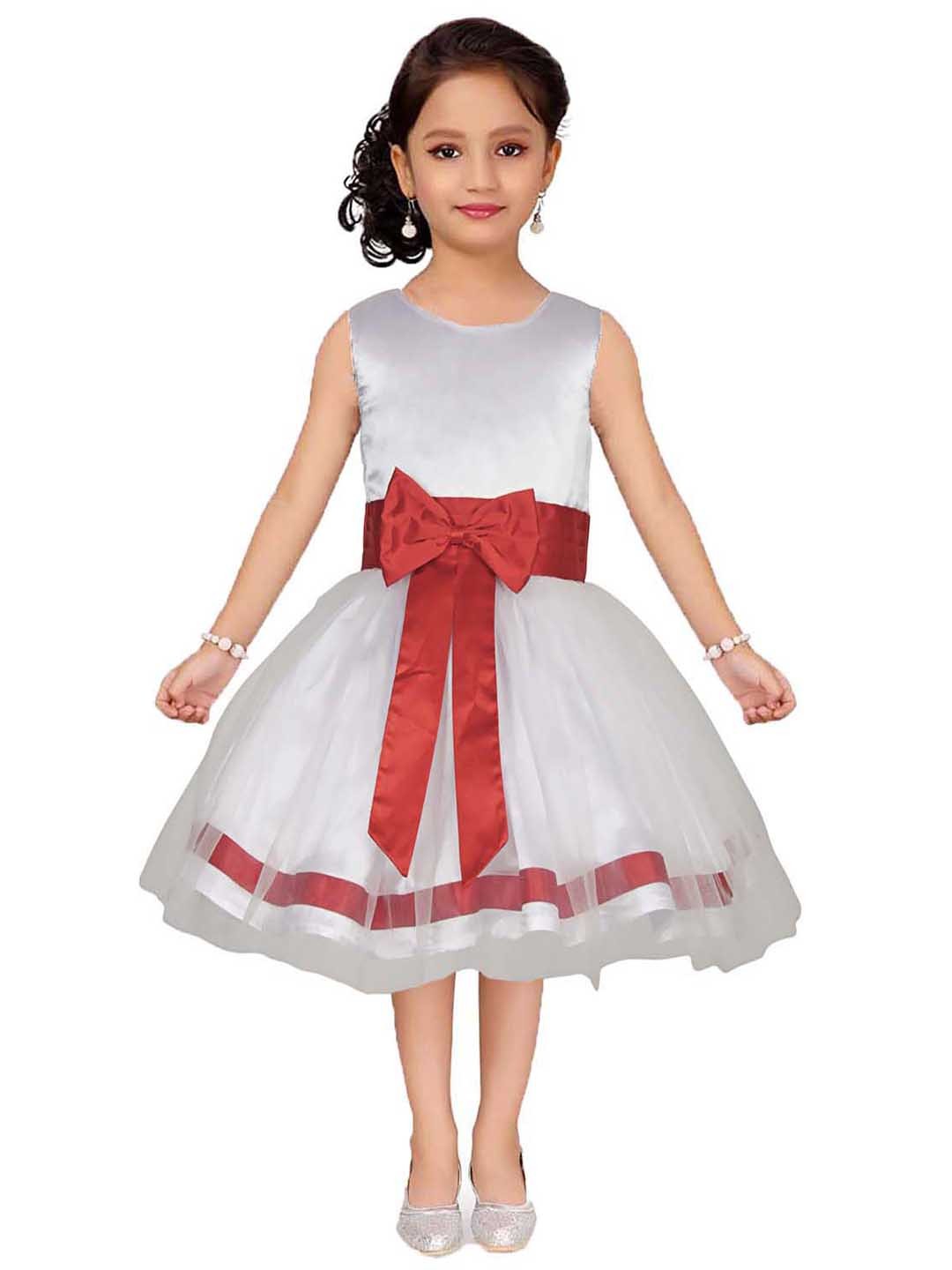 

BAESD Girls Fit & Flare Midi Dress, White
