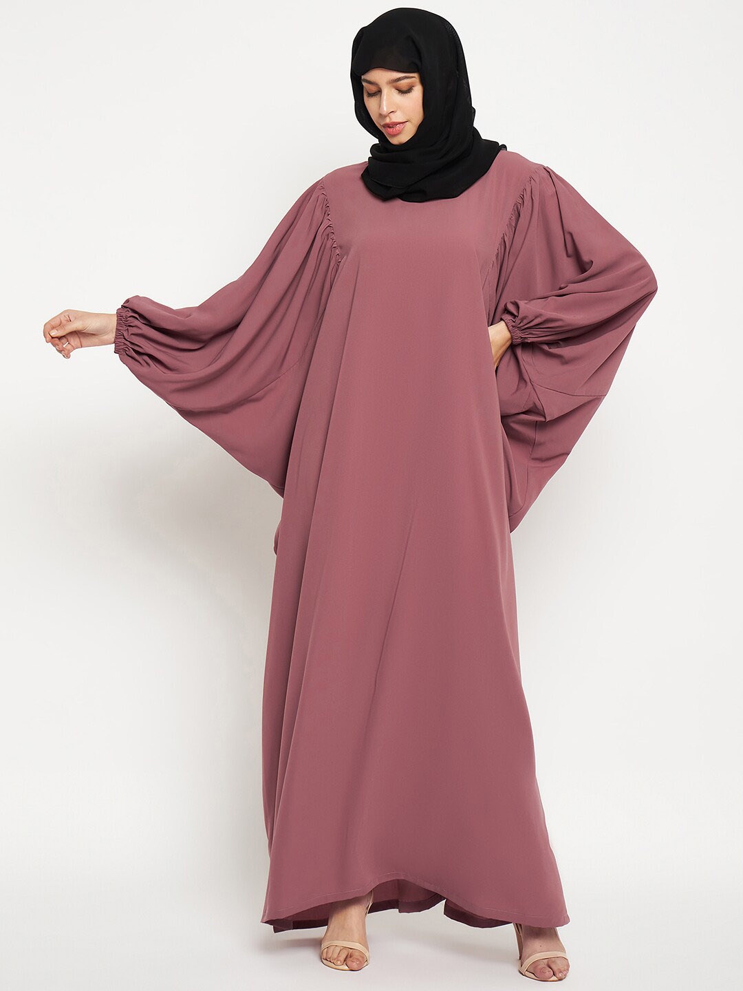 

NABIA Loose Fit Katan Burqas, Pink
