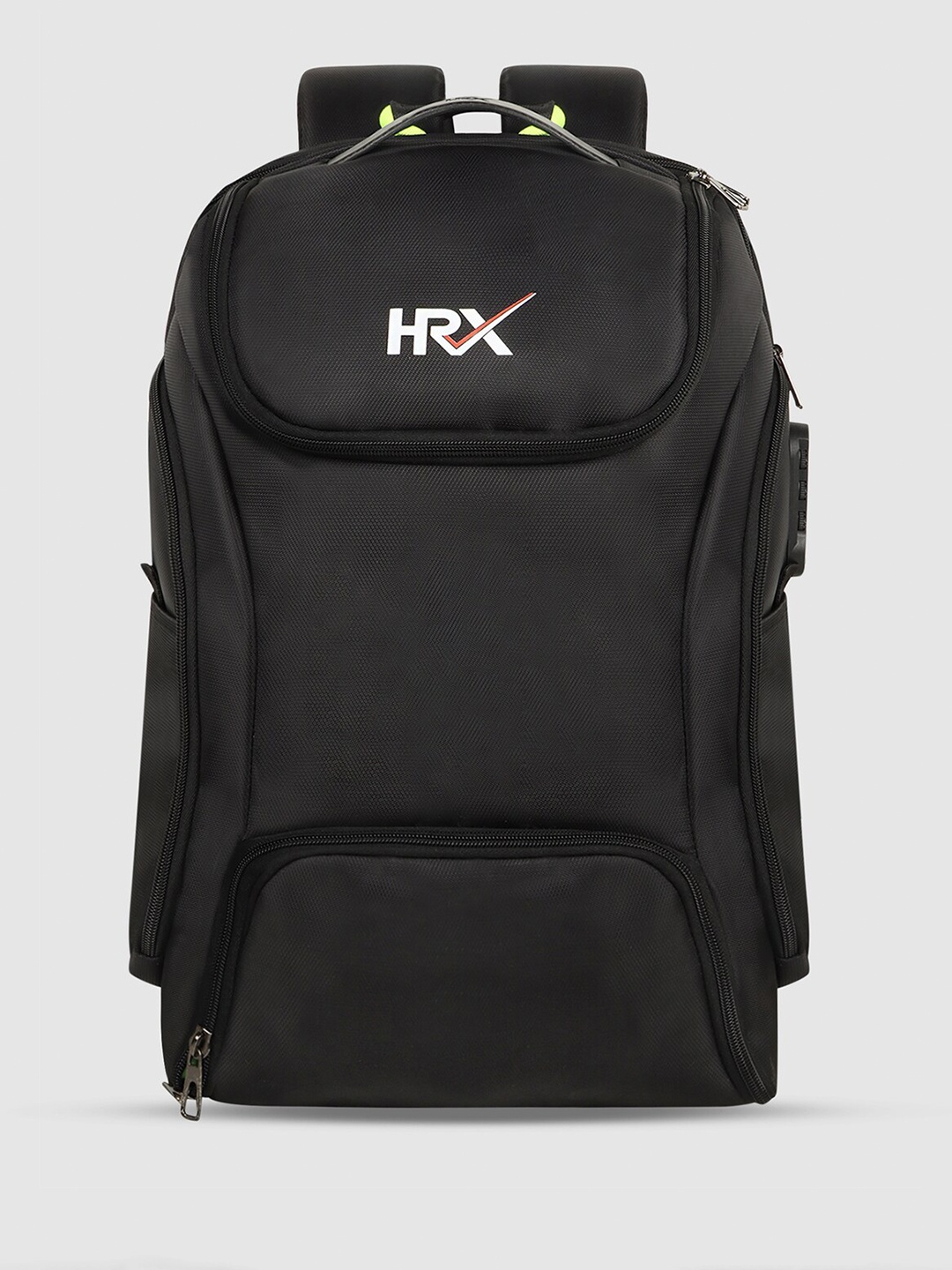 

HRX by Hrithik Roshan Unisex Anti-Theft Backpack with Shoe Pocket, Black