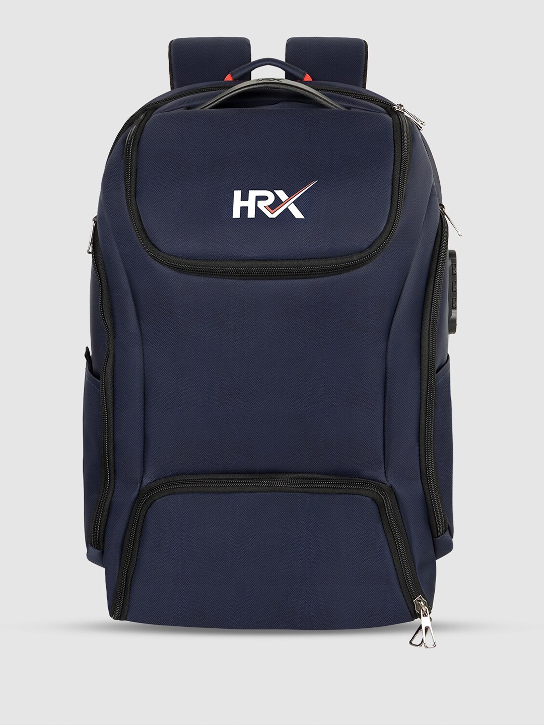 

HRX by Hrithik Roshan Navy Blue Unisex Anti-Theft Backpack with Shoe Pocket