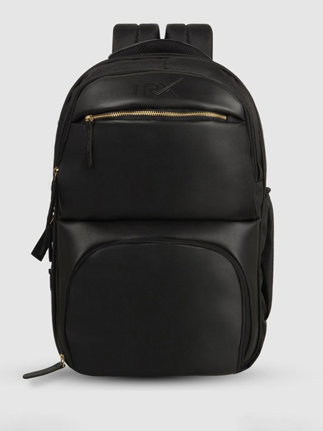 

HRX by Hrithik Roshan Black Unisex Reflective Strip Backpack with Daisy Chains