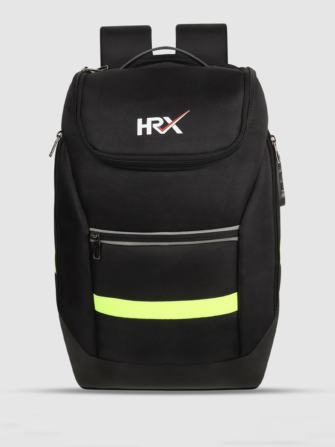 

HRX by Hrithik Roshan Unisex Anti-Theft Backpack with Reflective Strip, Black