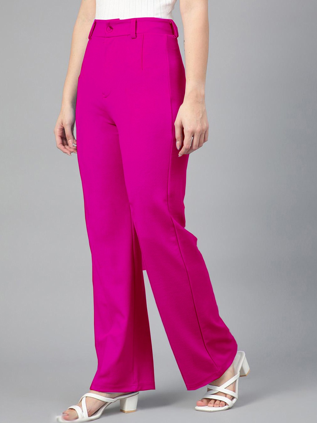 

N N ENTERPRISE Women Original High-Rise Trousers, Pink