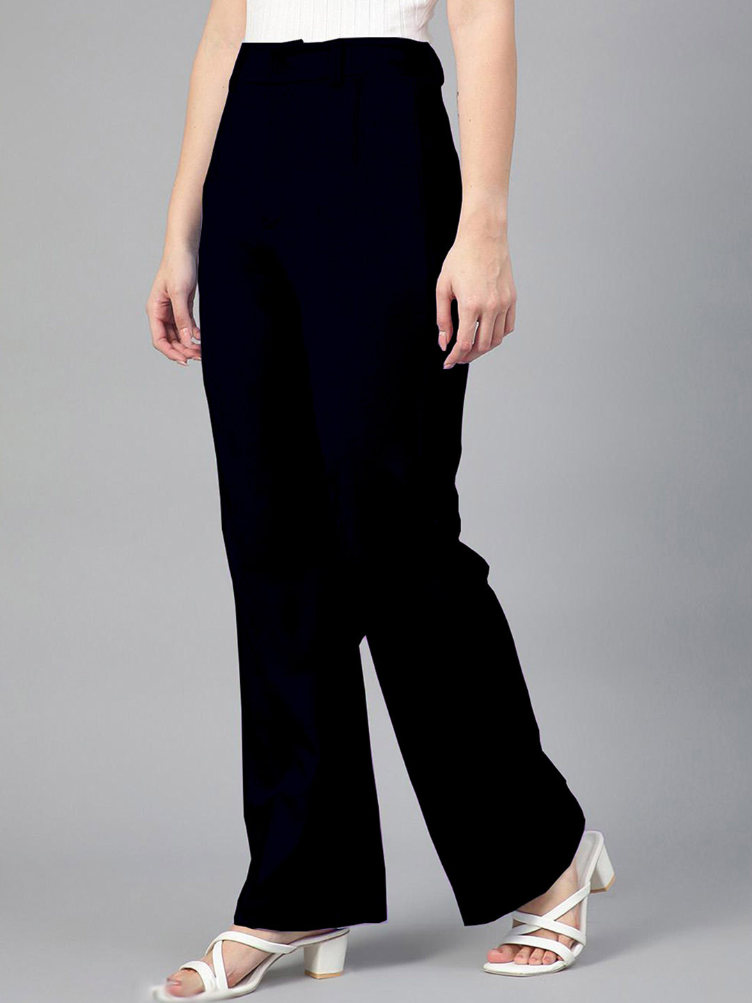 

N N ENTERPRISE Women Original High-Rise Trousers, Black