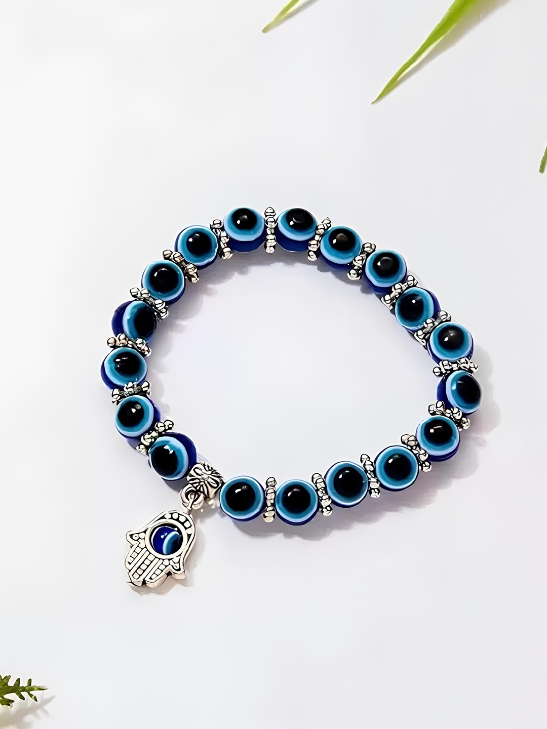

KARISHMA KREATIONS Unisex Set of 2 Beaded Elasticated Couple Bracelets, Black