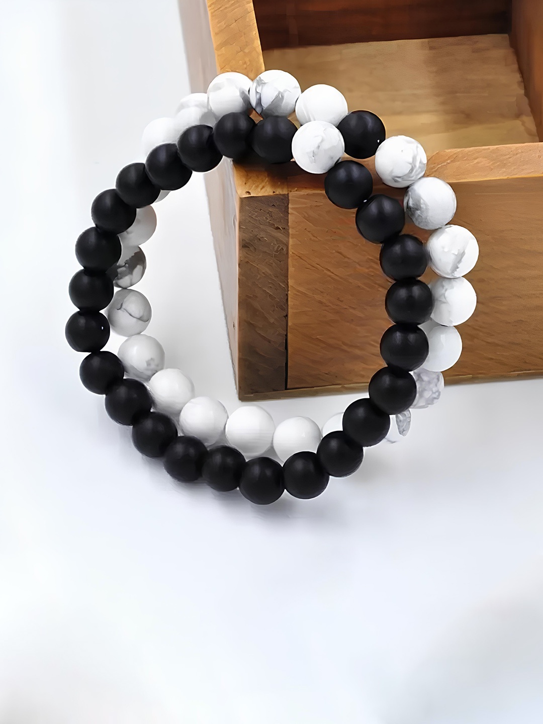 

KARISHMA KREATIONS Unisex Set Of 2 Bracelet, Black