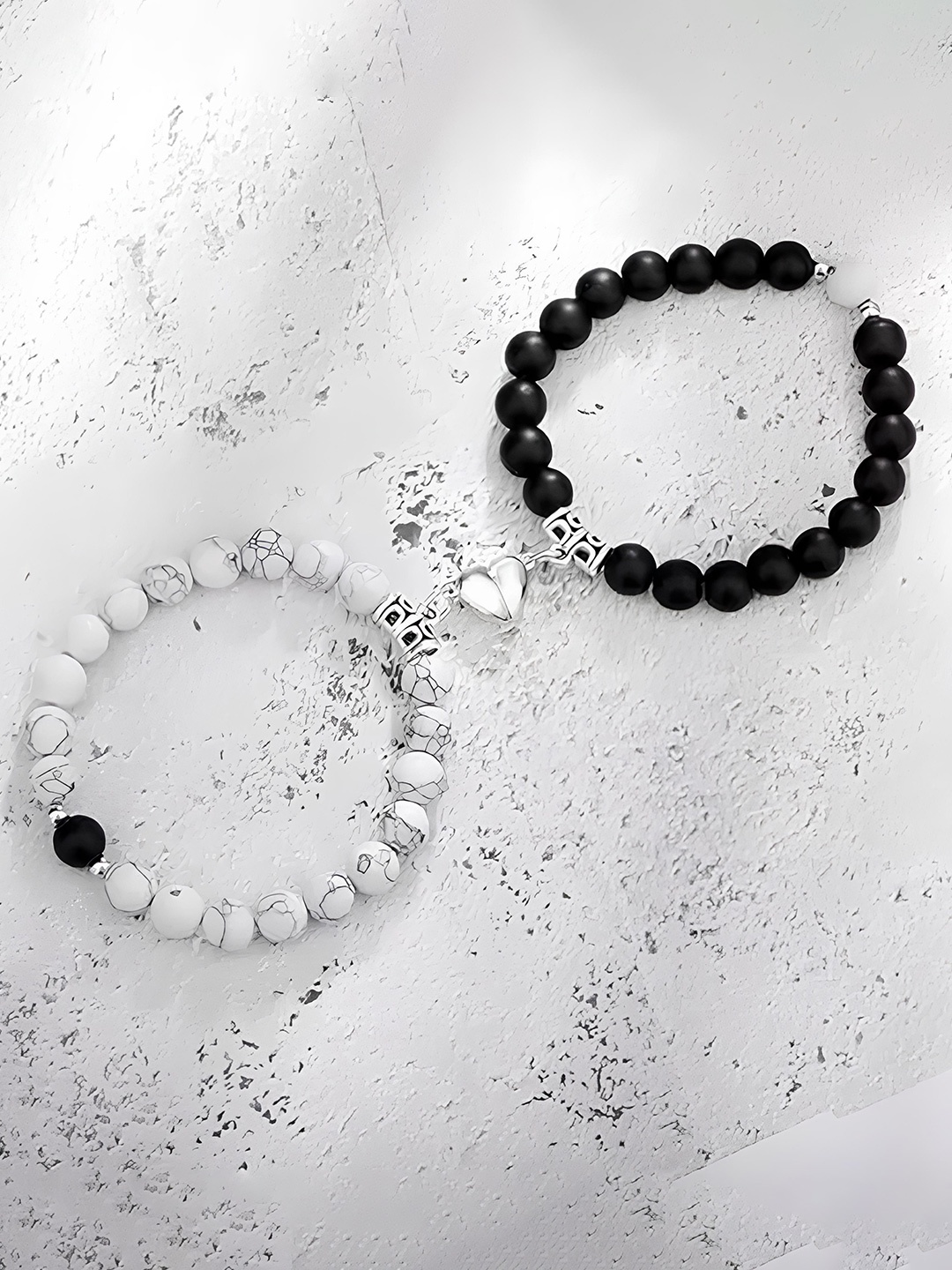 

KARISHMA KREATIONS Unisex Set Of 2 Bracelet, Silver
