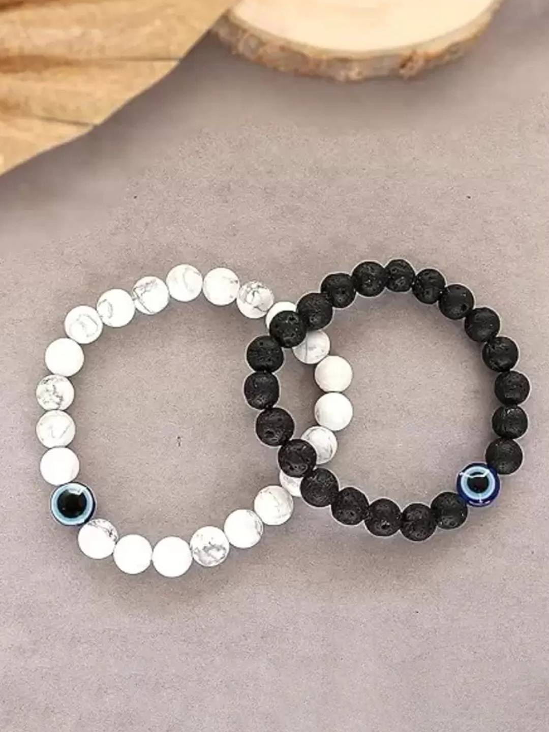 

KARISHMA KREATIONS Unisex Set Of 2 Bracelet, Black