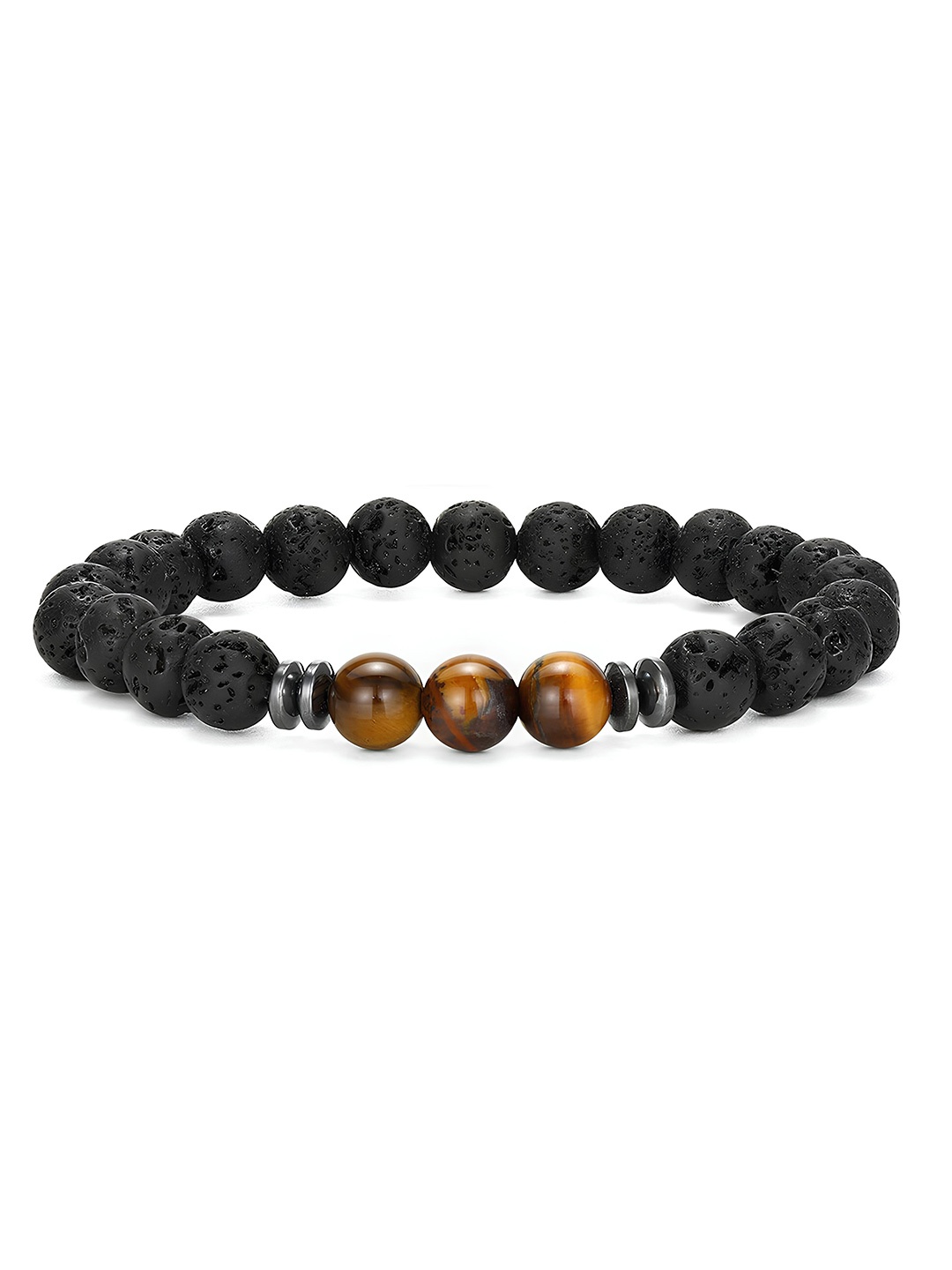 

KARISHMA KREATIONS Unisex Pack Of 2 Artificial Beads Bracelet, Black