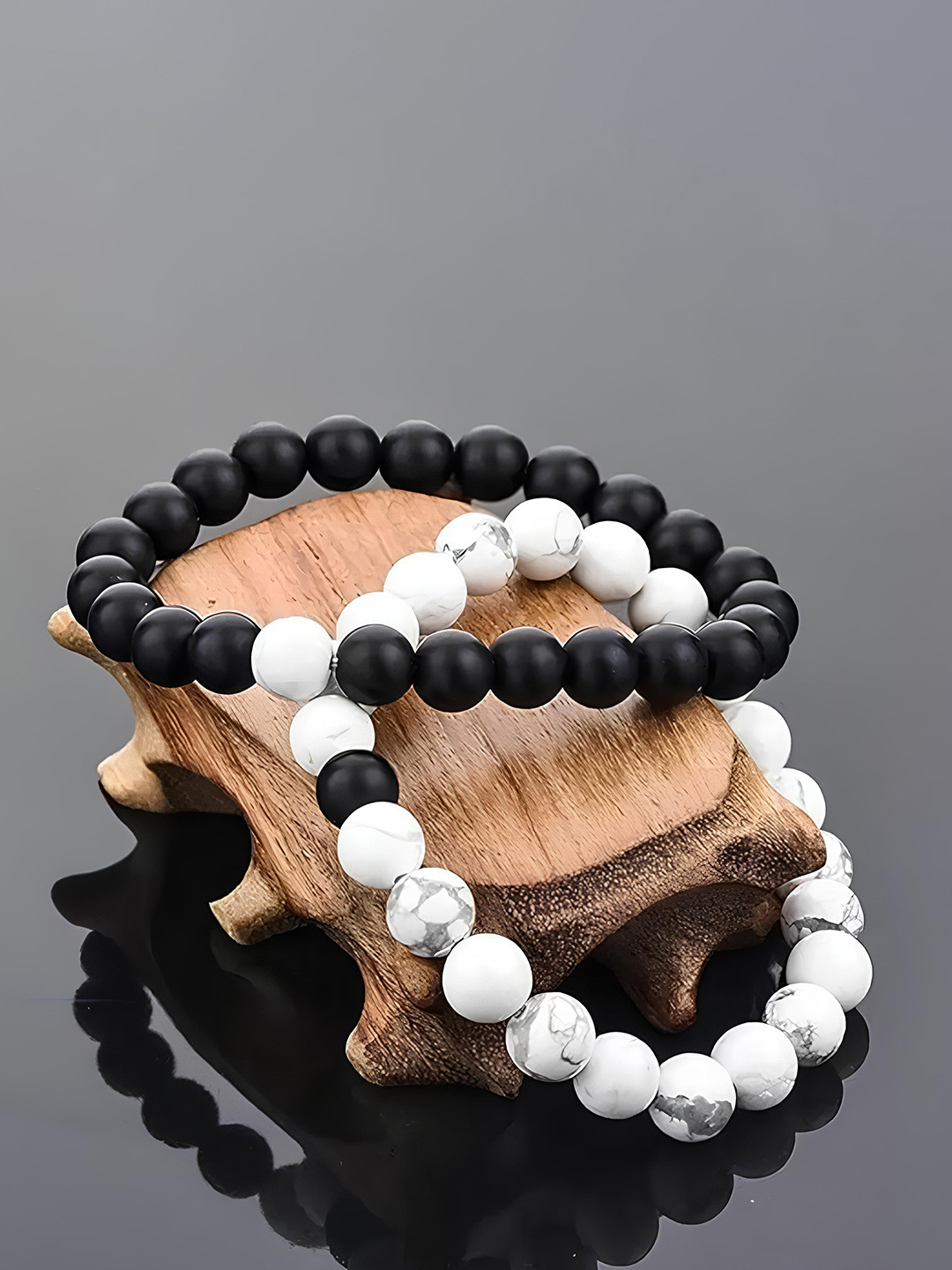 

KARISHMA KREATIONS Set Of 2 Beaded Bracelet, Black