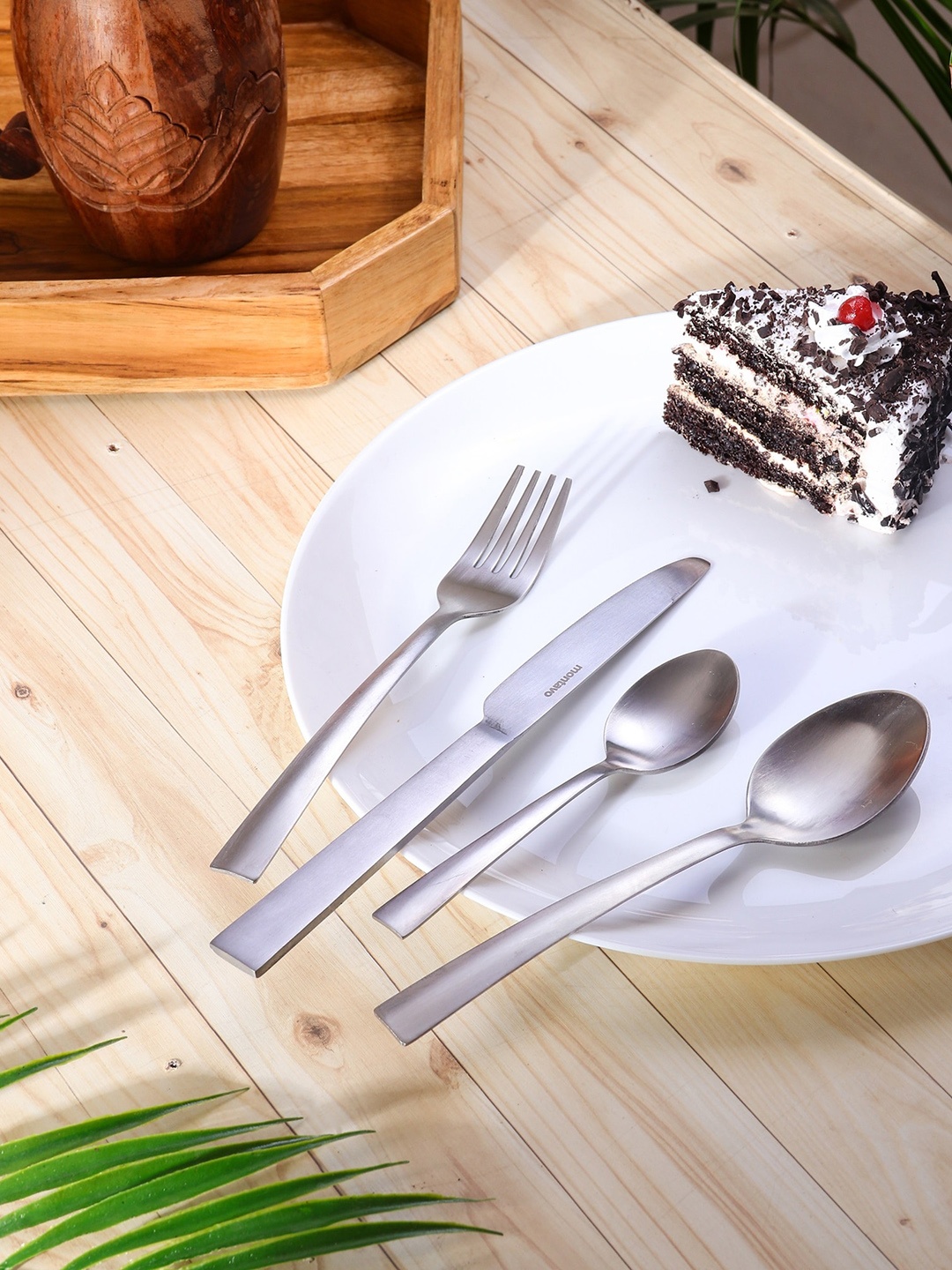 

FNS Casper Silver 24 Pieces Steel Mixed Cutlery Holder Set