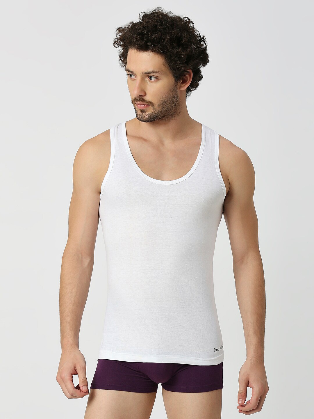 

FRENCHIE Pack Of 3 Assorted Pure Cotton Innerwear Vests FR-MI-VS-OXYRN-10P-95-PO3