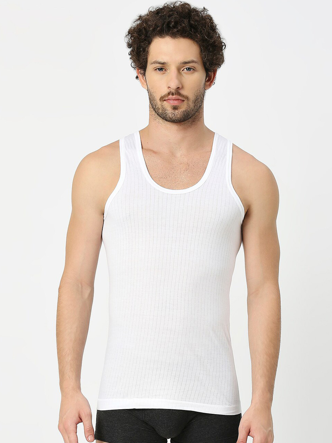 

FRENCHIE Pack Of 3 Assorted Pure Cotton Innerwear Vests- FRELT_New_P3_95
