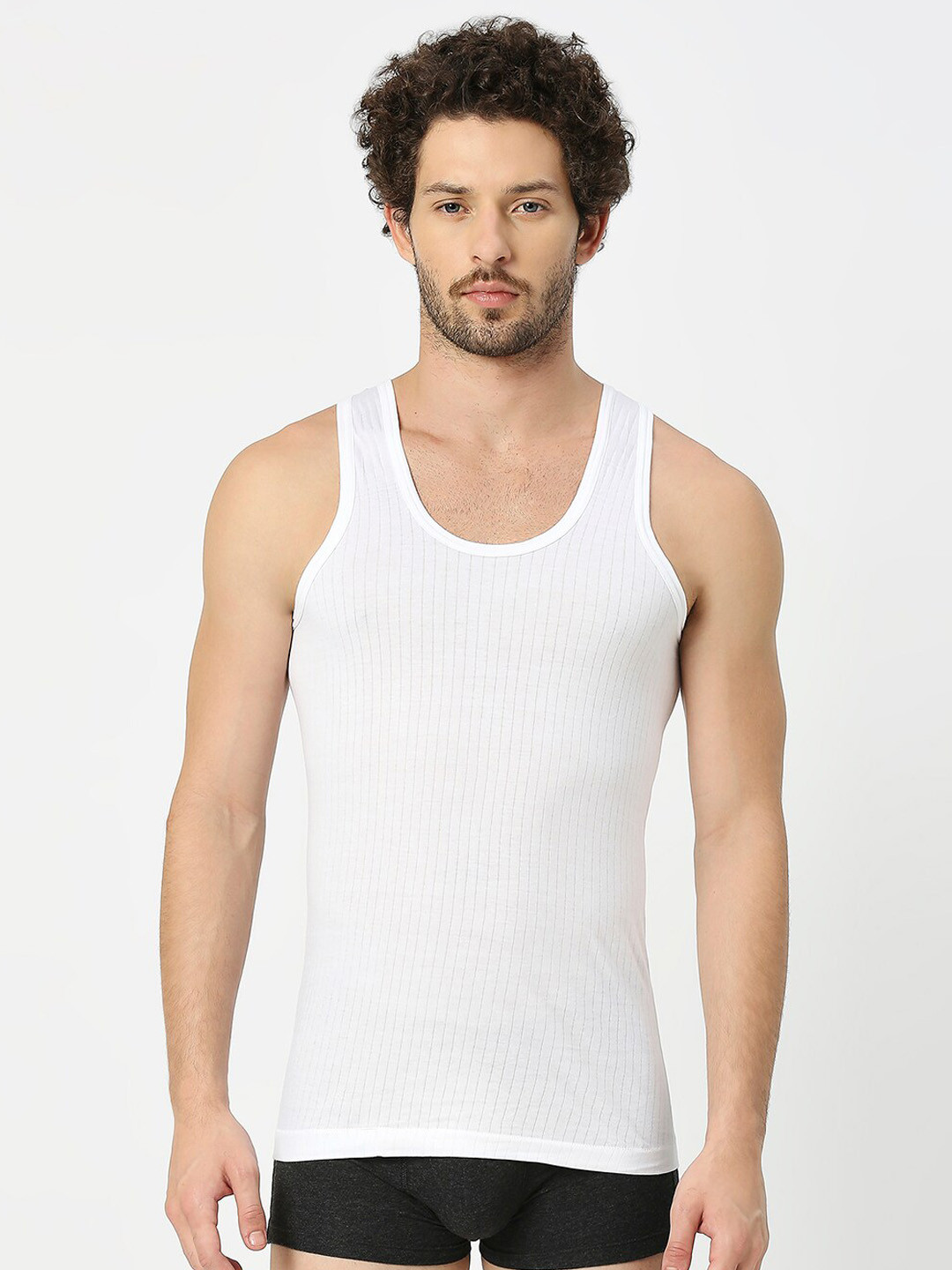 

FRENCHIE Pack Of 6 Assorted Pure Cotton Innerwear Vests- FRELT_New_P6_95