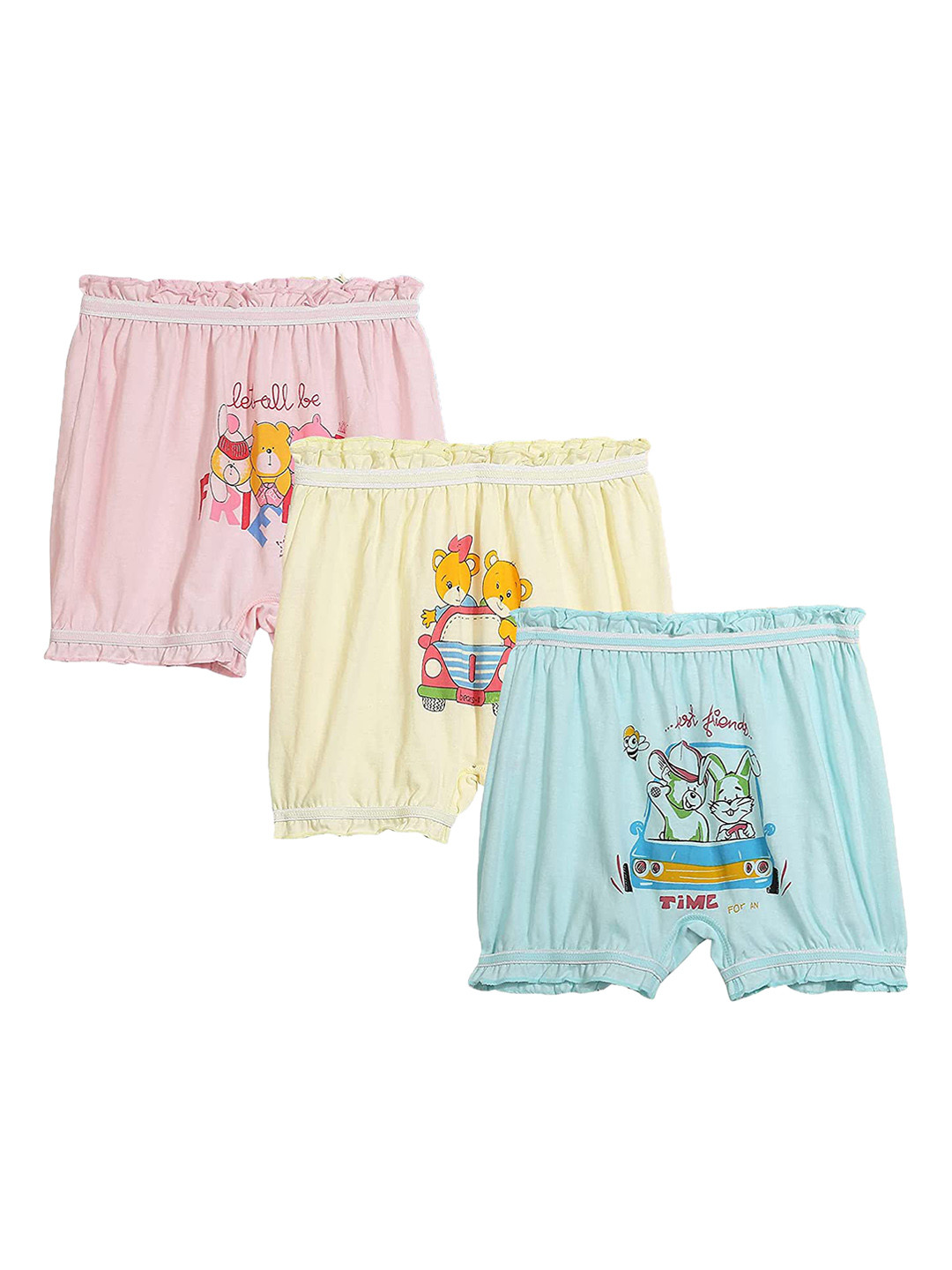 

Dowin Kids Pack Of 3 Assorted Printed Pure Cotton Briefs