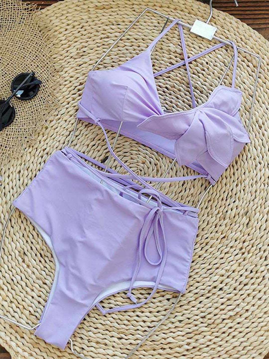

Addery Sleeveless Swim Set, Lavender