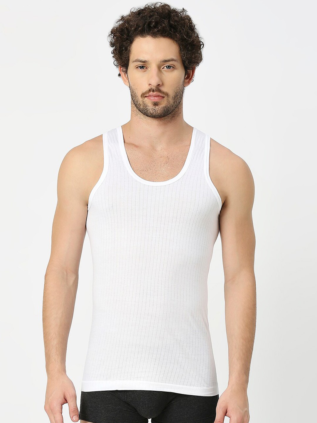 

FRENCHIE Pack Of 2 Assorted Pure Cotton Innerwear Vests- FRELT_New_P2_80