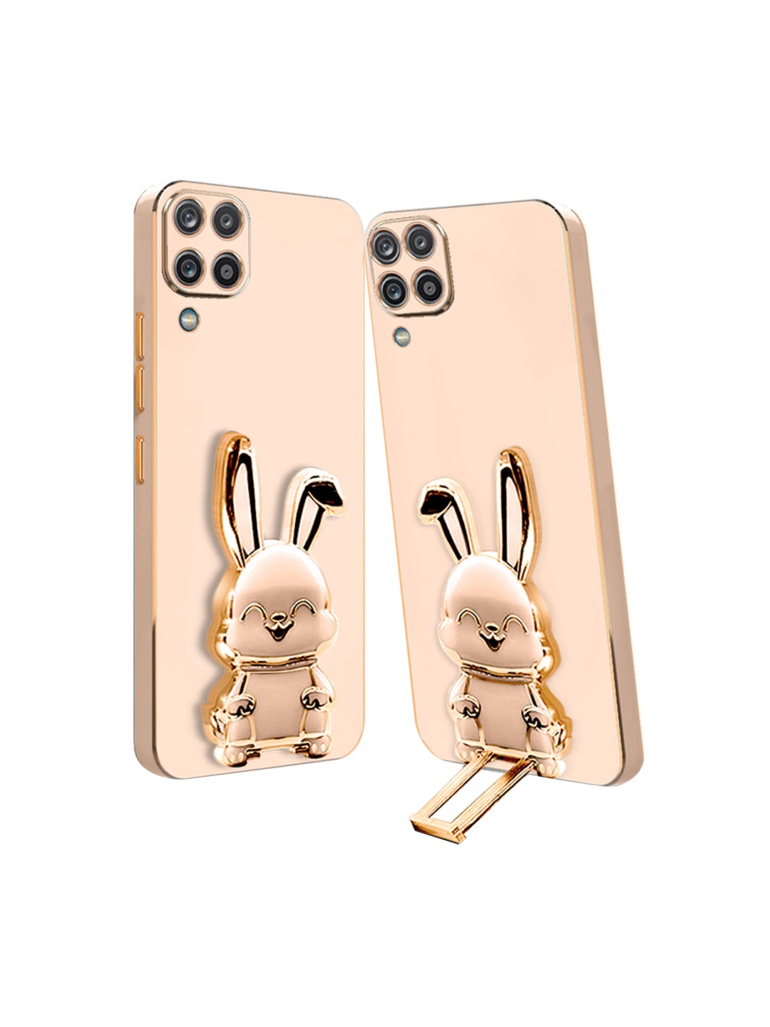 

Karwan Samsung M33 Back Case With 3D Bunny Folding Stand, Pink