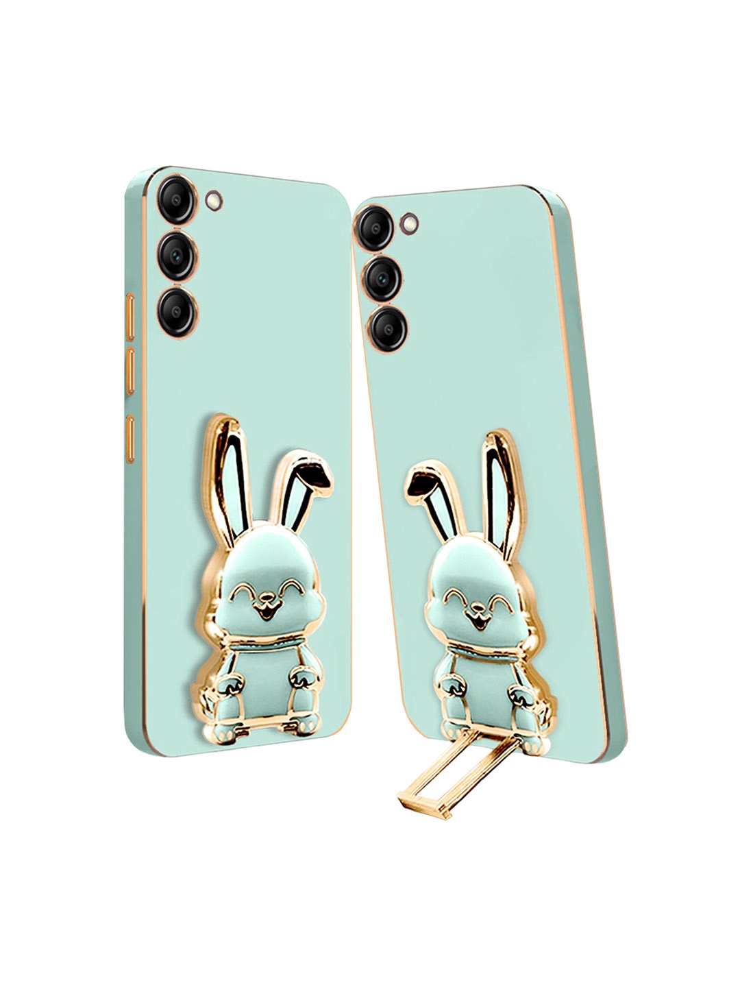 

Karwan 3D Bunny With Folding Stand Compatible Samsung S23 Back Case, Green