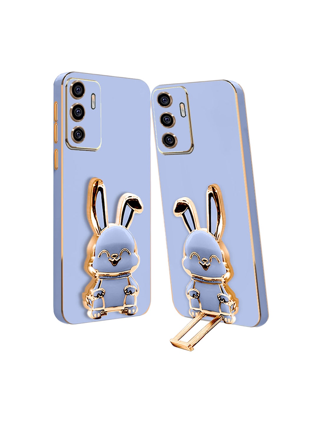 

Karwan Vivo V23E 5G 3D Bunny Back Case With Folding Stand, Blue