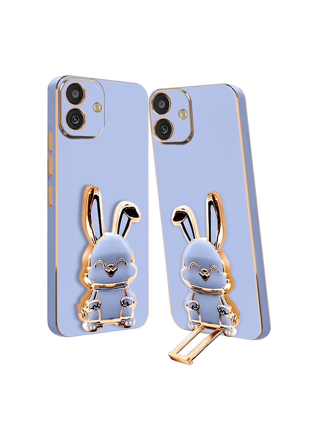 

Karwan 3D Bunny with Folding Stand Samsung M13 Back Case, Blue