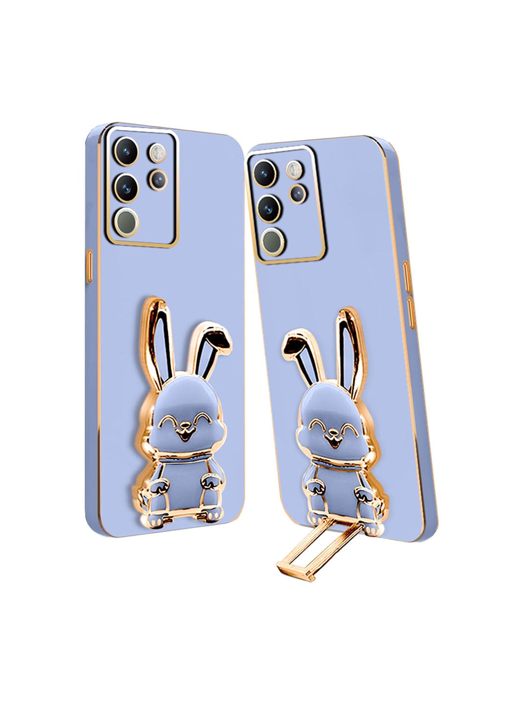 

Karwan 3D Bunny With Folding Stand Compatible Vivo V29 Pro Back Case, Blue