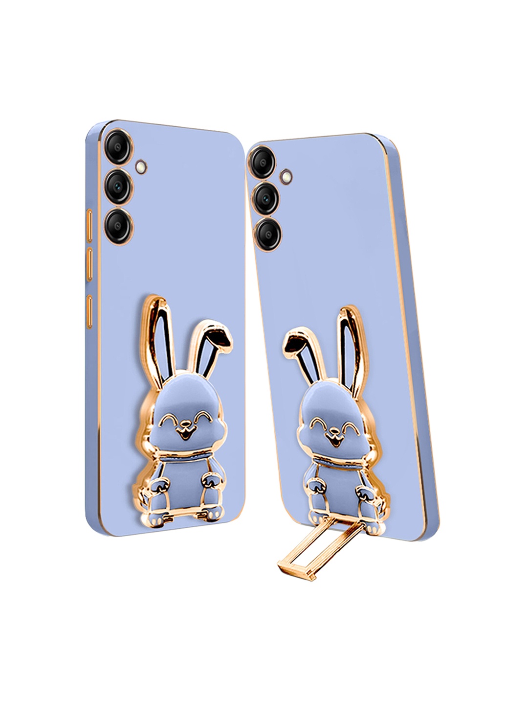 

Karwan Samsung A54 Back Case With 3D Bunny Folding Stand, Blue