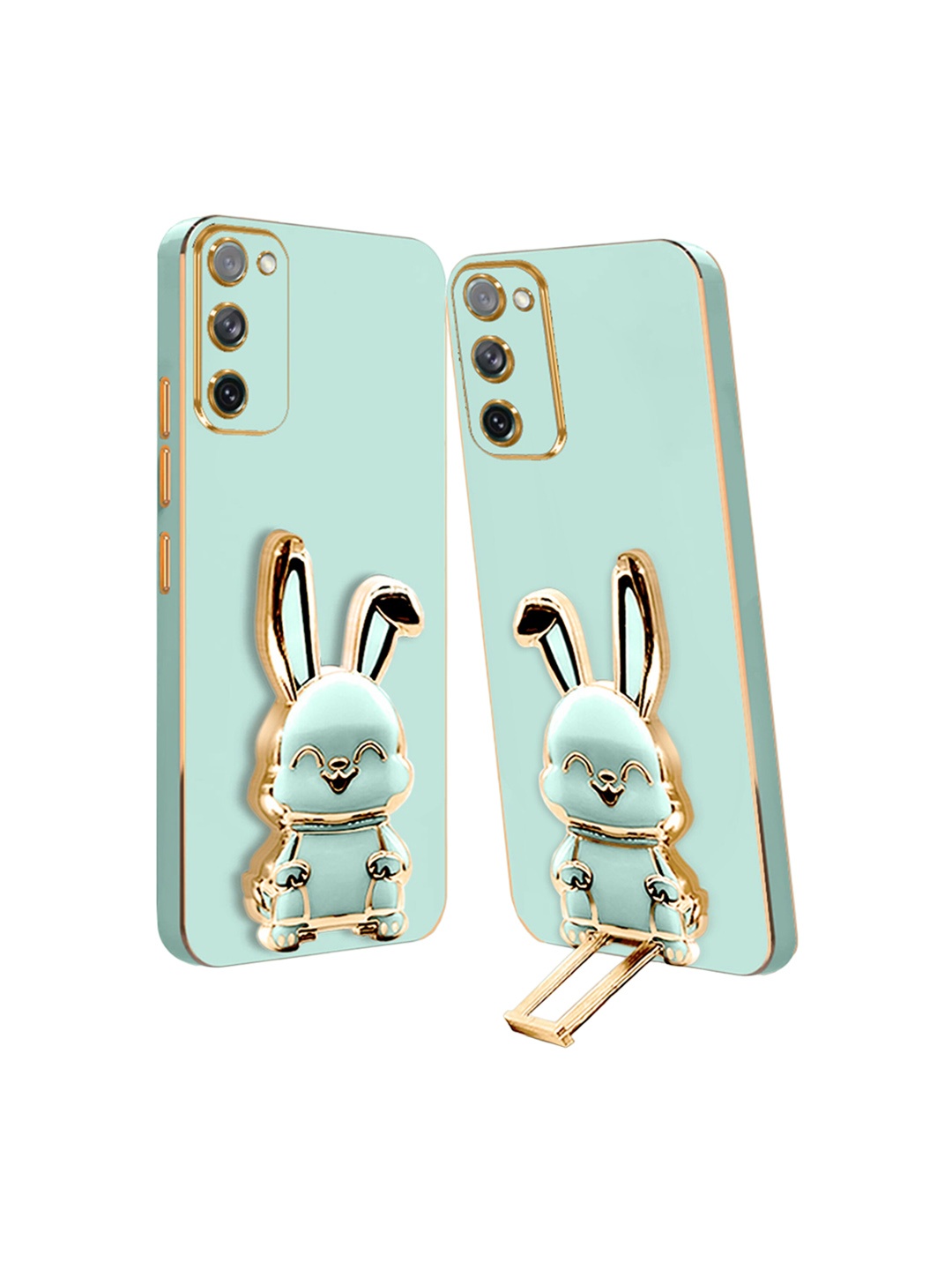 

Karwan 3D Bunny With Folding Stand Compatible For Samsung S20FE 5G- Back Cover Case, Green