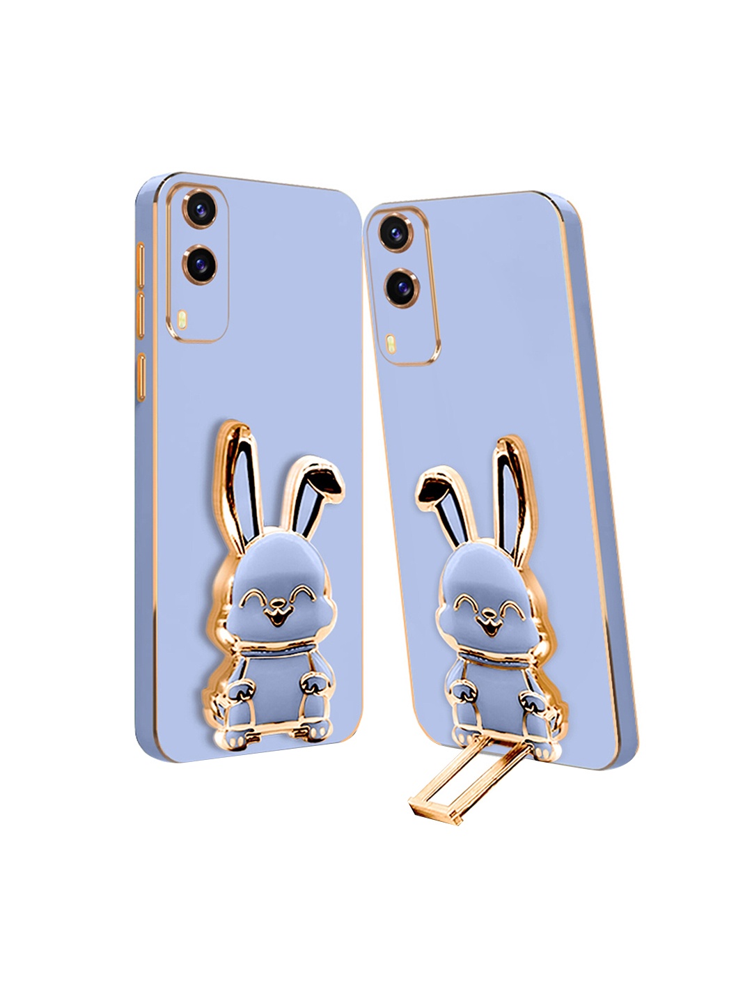 

Karwan 3D Bunny with Folding Stand Vivo V21E 5G Back Case, Blue