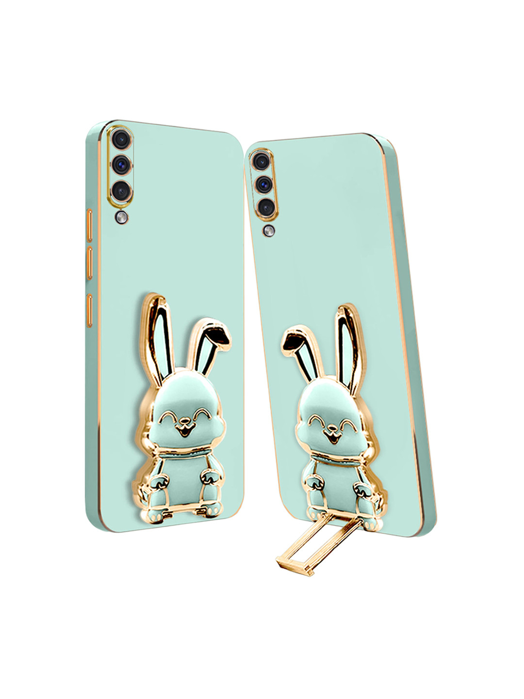 

Karwan 3D Bunny with Folding Stand Samsung A 50 S Back Cover Case, Green