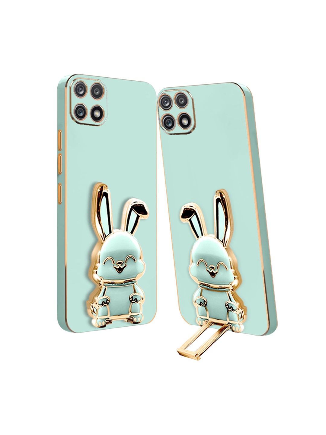 

Karwan 3D Bunny With Folding Stand Compatible Samsung A22 Back Cover Case, Green