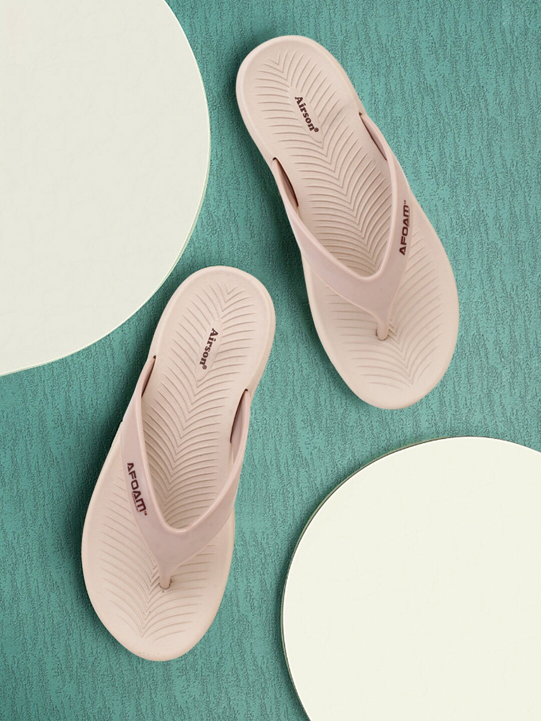 

Airson Women Thong Flip-Flops, Cream